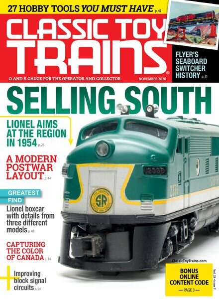 Classic Toy Trains – November 2020 Cover