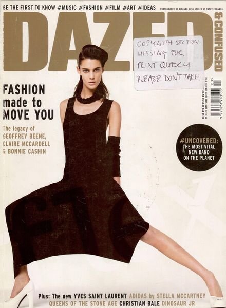 Dazed Magazine – March 2005 Cover