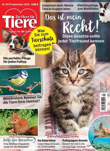 Ein Herz fur Tiere – September 2020 Cover