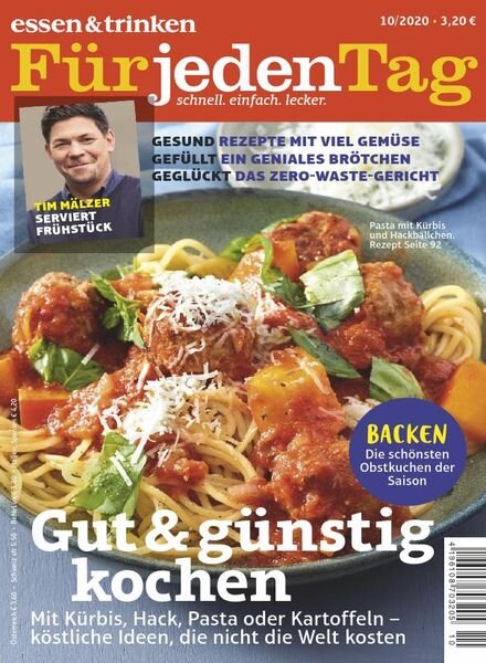 Essen & Trinken Fur jeden Tag – Oktober 2020 Cover