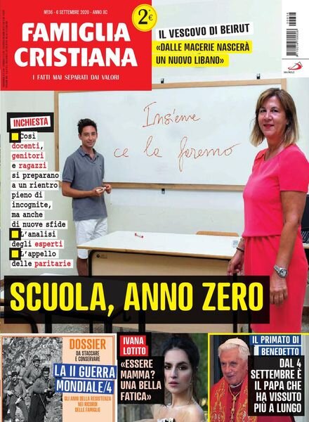 Famiglia Cristiana – 6 Settembre 2020 Cover