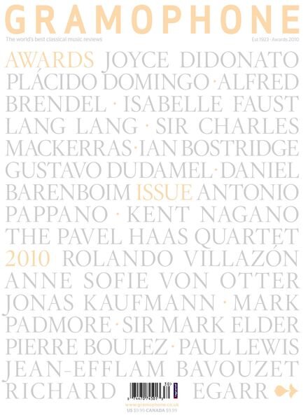 Gramophone – Awards 2010 Cover