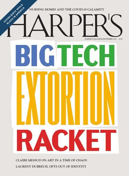 Harper’s Magazine – September 2020 Cover