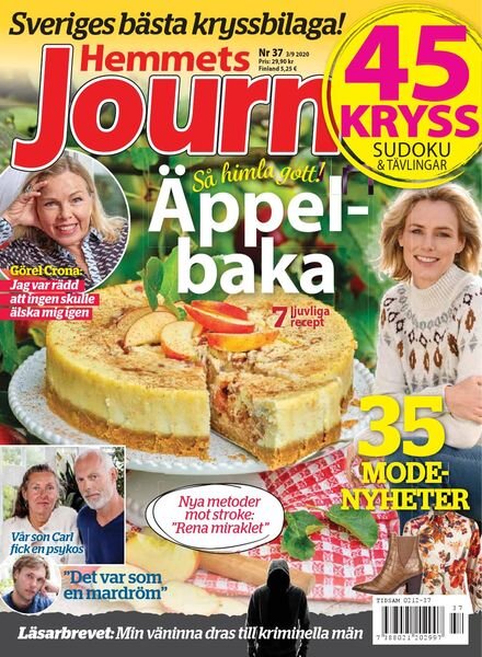 Hemmets Journal – 03 september 2020 Cover