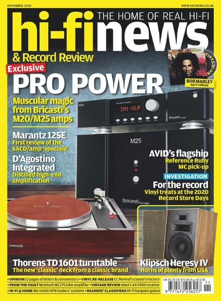 Hi-Fi News – November 2020 Cover