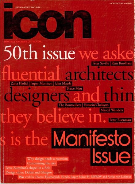 ICON – August 2007 Cover