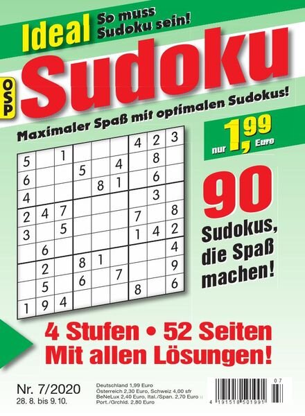 Ideal Sudoku – Nr.7 2020 Cover