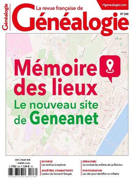 La Revue francaise de Genealogie – Juin-Juillet 2020 Cover