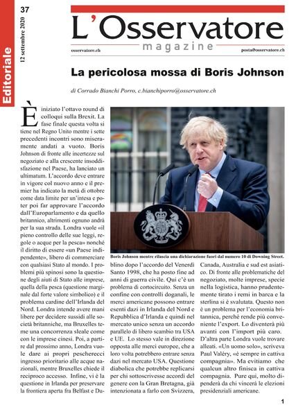L’Osservatore – 12 Settembre 2020 Cover