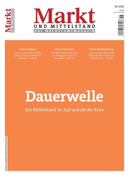 Markt und Mittelstand – September 2020 Cover