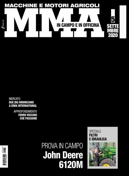 MMA Macchine e Motori Agricoli – Settembre 2020 Cover