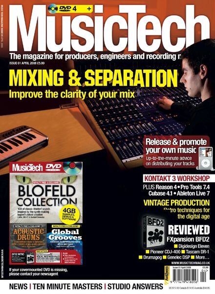 MusicTech – April 2008 Cover