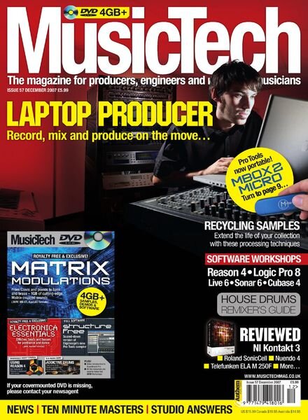 MusicTech – December 2007 Cover