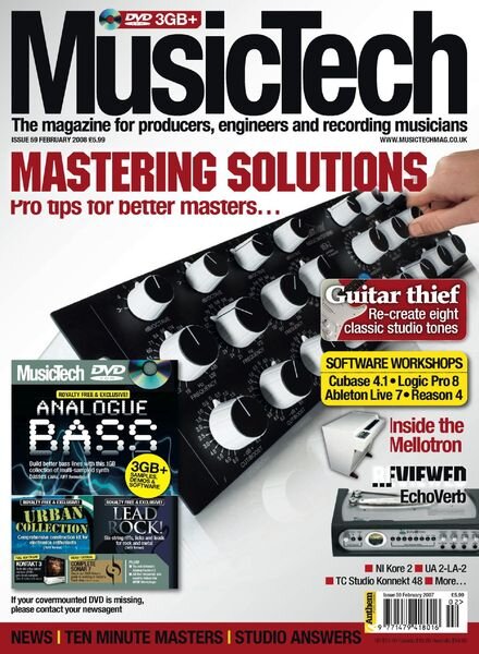 MusicTech – February 2008 Cover