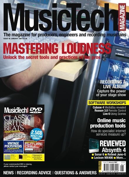 MusicTech – January 2007 Cover