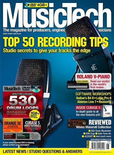 MusicTech – May 2009 Cover