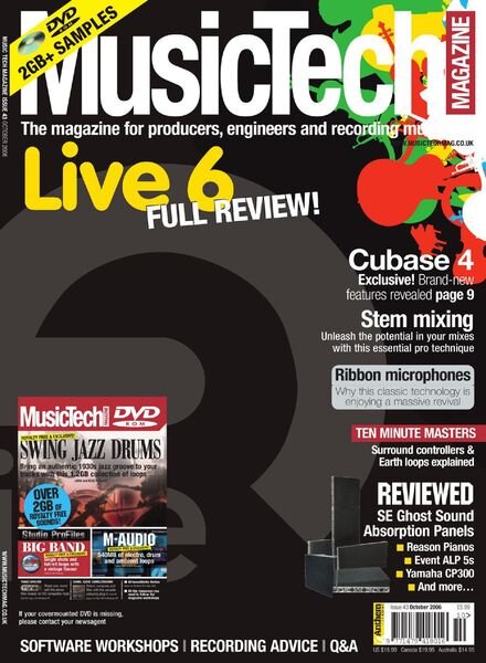 MusicTech – October 2006 Cover