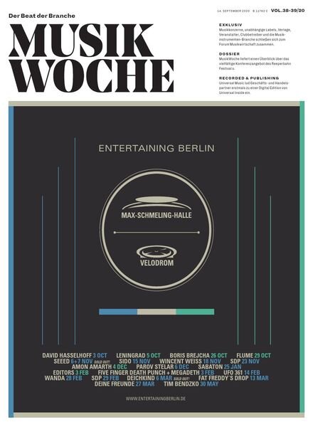 MusikWoche – 14 September 2020 Cover