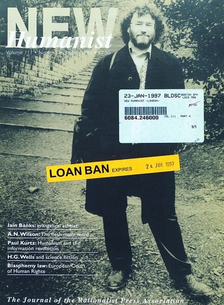 New Humanist – December 1996 Cover