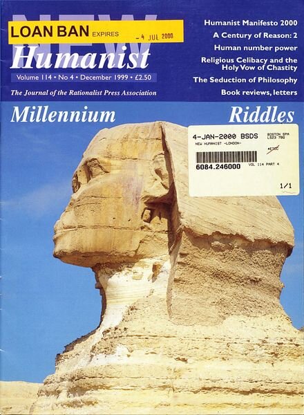 New Humanist – December 1999 Cover