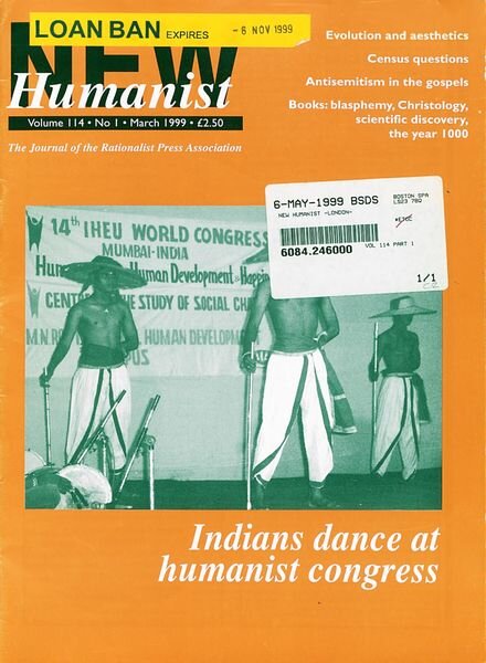 New Humanist – March 1999 Cover
