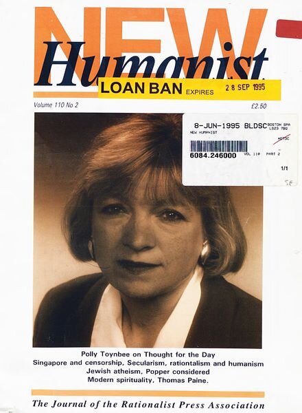 New Humanist – May 1995 Cover