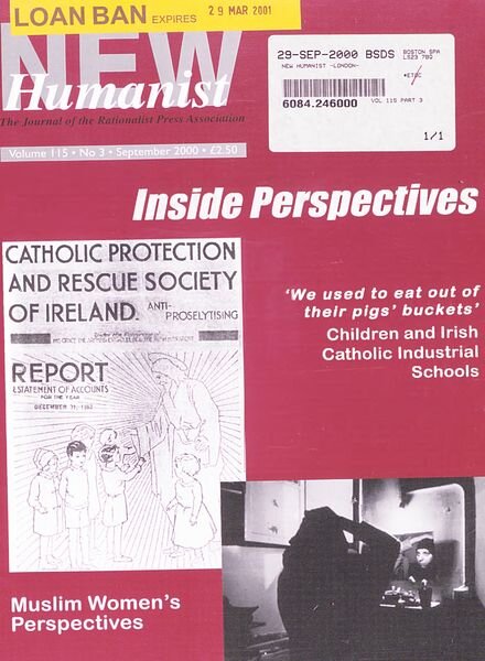 New Humanist – September 2000 Cover