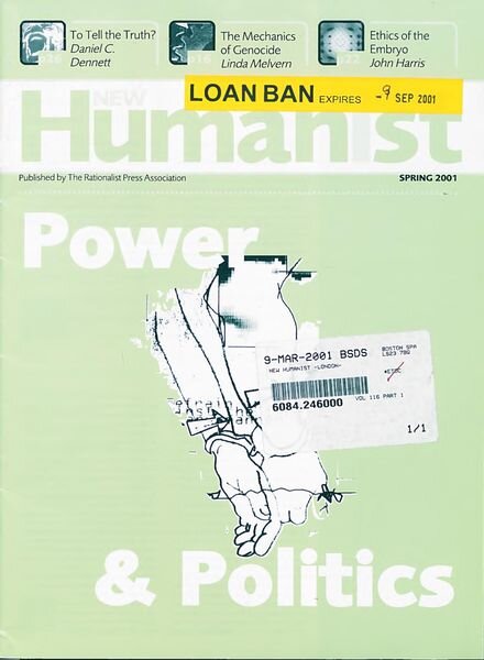 New Humanist – Spring 2001 Cover