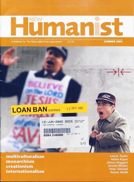New Humanist – Summer 2002 Cover