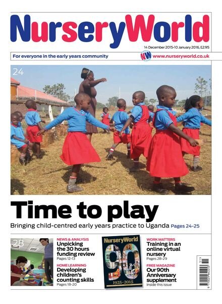 Nursery World – 14 December 2015 – 10 January 2016 Cover