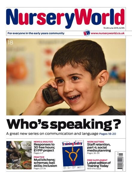Nursery World – 15-28 June 2015 Cover