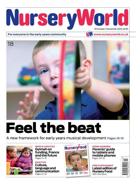 Nursery World – 19 October – 1 November 2015 Cover