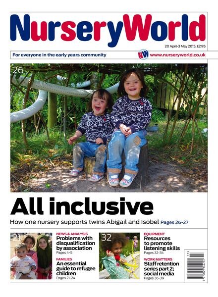 Nursery World – 20 April – 3 May 2015 Cover