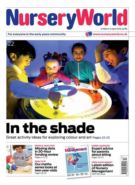 Nursery World – 21 March 2016 Cover