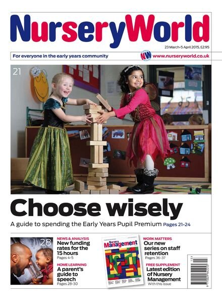 Nursery World – 23 March – 5 April 2015 Cover