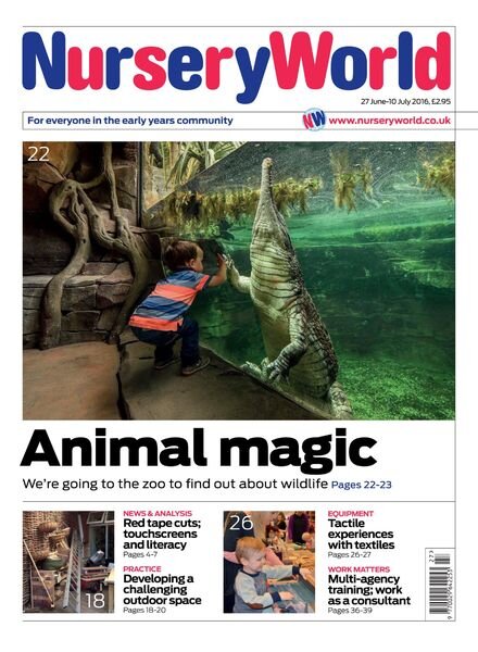 Nursery World – 27 June 2016 Cover