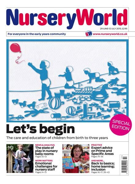 Nursery World – 29 June – 12 July 2015 Cover