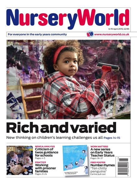 Nursery World – 6 – 19 April 2015 Cover