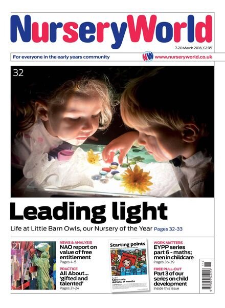 Nursery World – 7 March 2016 Cover
