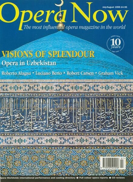 Opera Now – July-August 1999 Cover