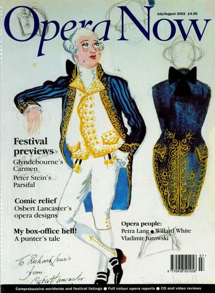 Opera Now – July-August 2002 Cover