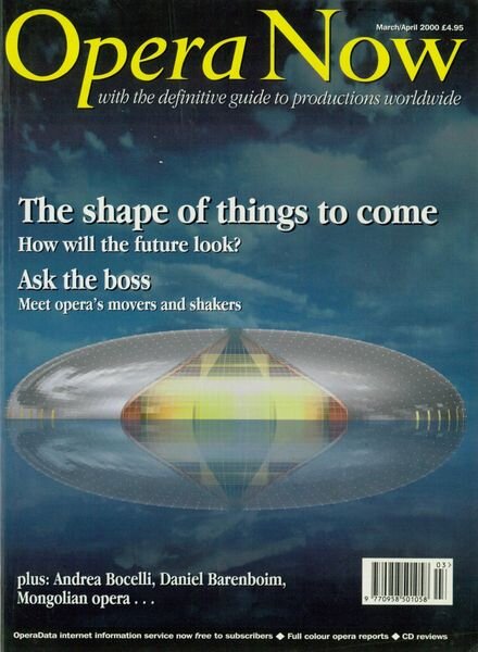 Opera Now – March-April 2000 Cover