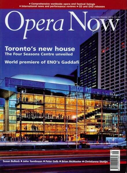 Opera Now – September-October 2006 Cover