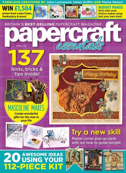 Papercraft Essentials – Issue 190 – September 2020 Cover