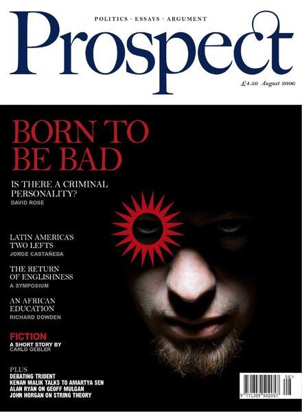 Prospect Magazine – August 2006 Cover