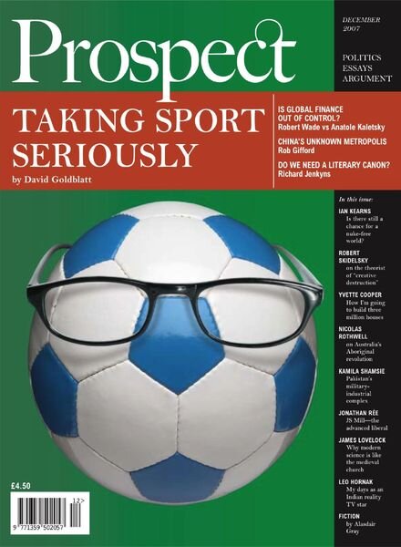 Prospect Magazine – December 2007 Cover