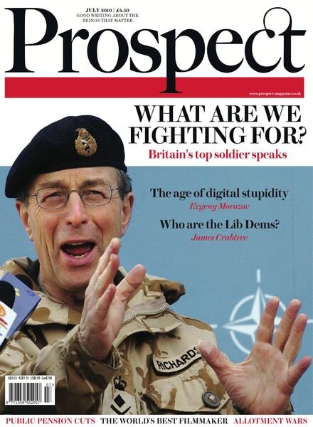 Prospect Magazine – July 2010 Cover