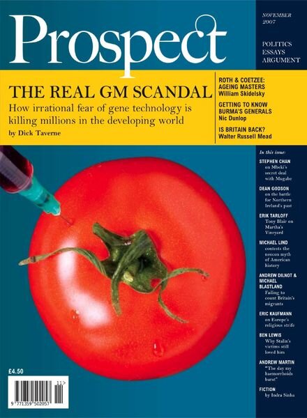 Prospect Magazine – November 2007 Cover