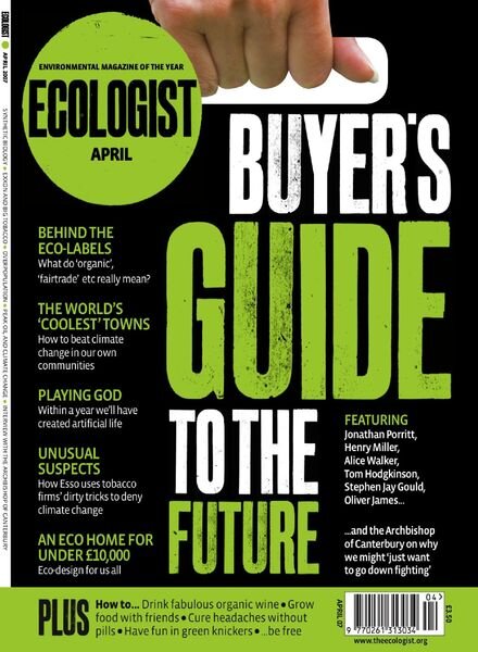Resurgence & Ecologist – Ecologist, Vol 37 N 3 – April 2007 Cover