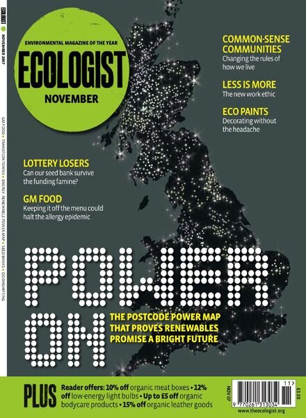 Resurgence & Ecologist – Ecologist, Vol 37 N 9 – November 2007 Cover